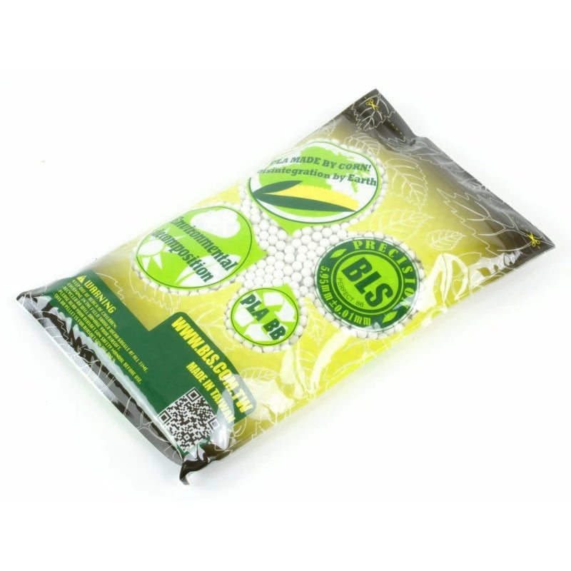 20x BLS BIO pellets 0,20g, 5000 BBs - Wit (doos)
