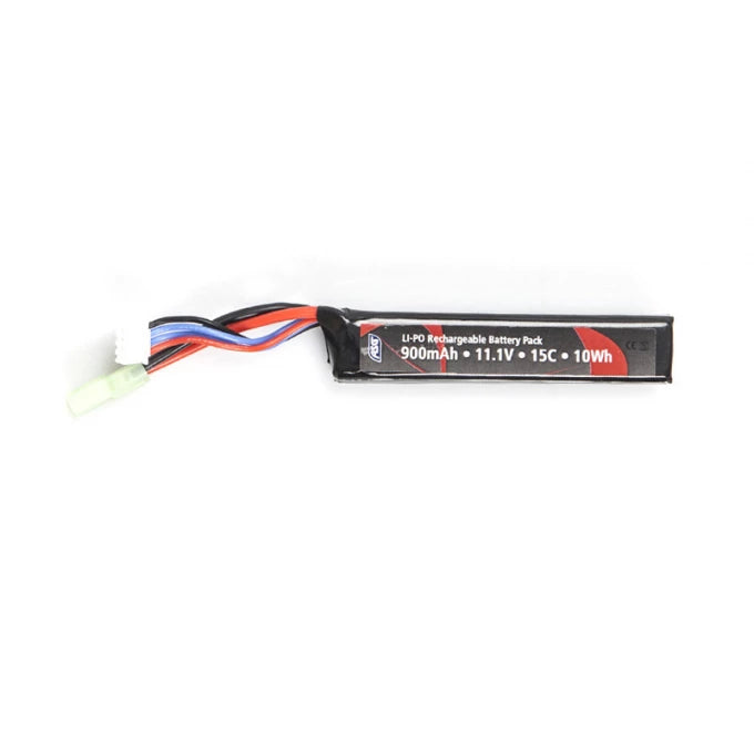 ASG Li-Pol Batterij 11.1V 900mAh, Tamiya, 15C - Stick (Buffer)