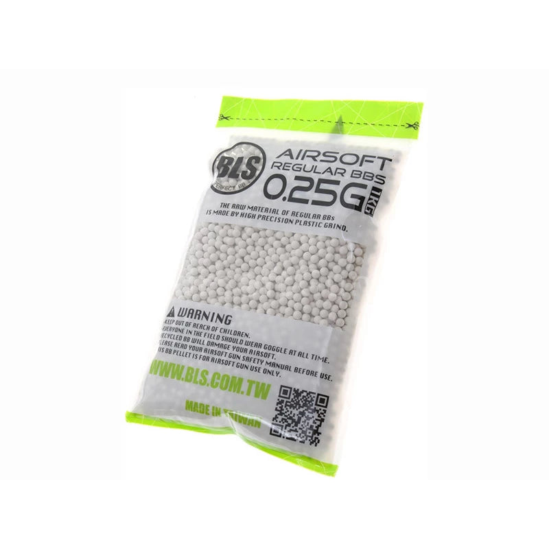 20x BLS Precision pellets 0,25g, 4000 BBs - Wit (doos)