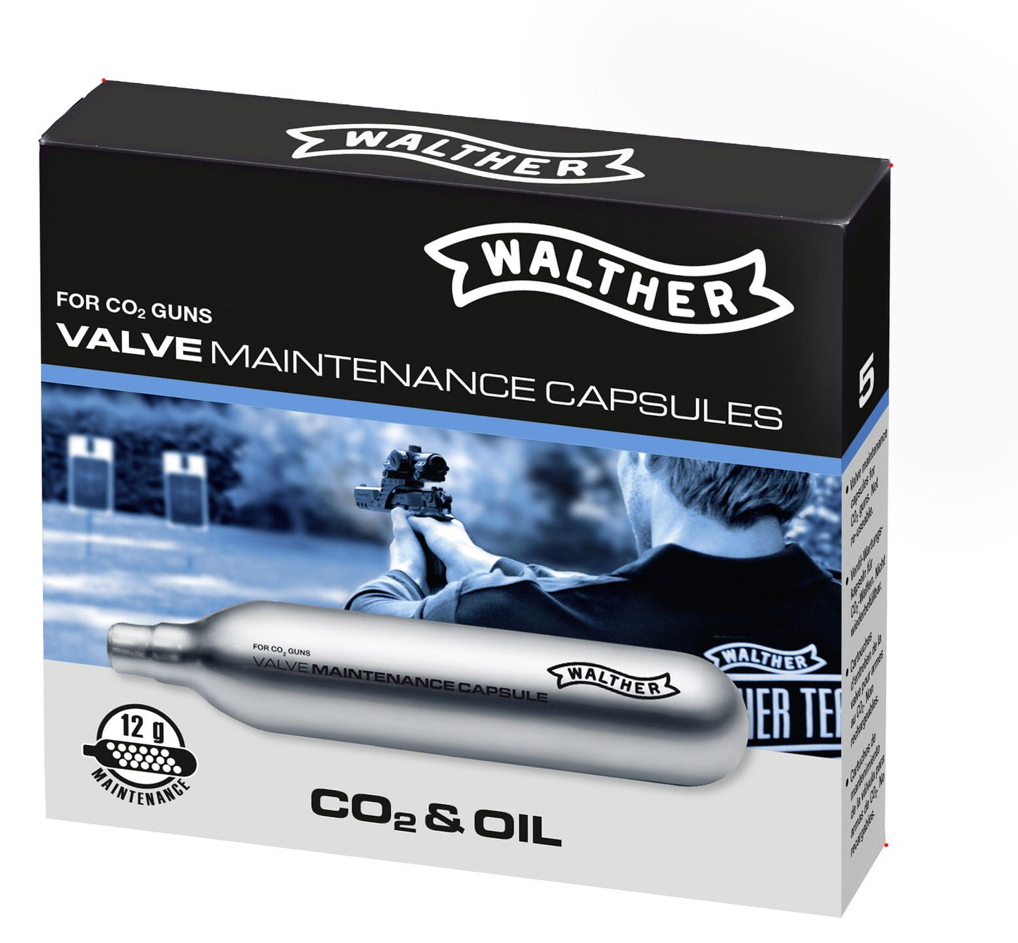 WALTHER (Umarex) CO2 Valve Maintenance Capsules (Pack of 5)