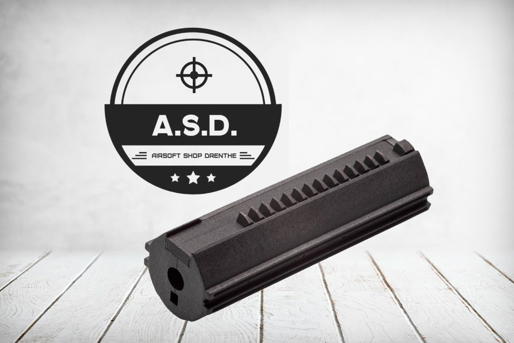 ZUIGER IN TECHNOPOLYMEER GELADEN MET KOOLSTOFVEZEL VOOR AK/G36 MARUI NGRS VOLLEDIG METALEN REK 14 TANDEN FPS (PM07CF)