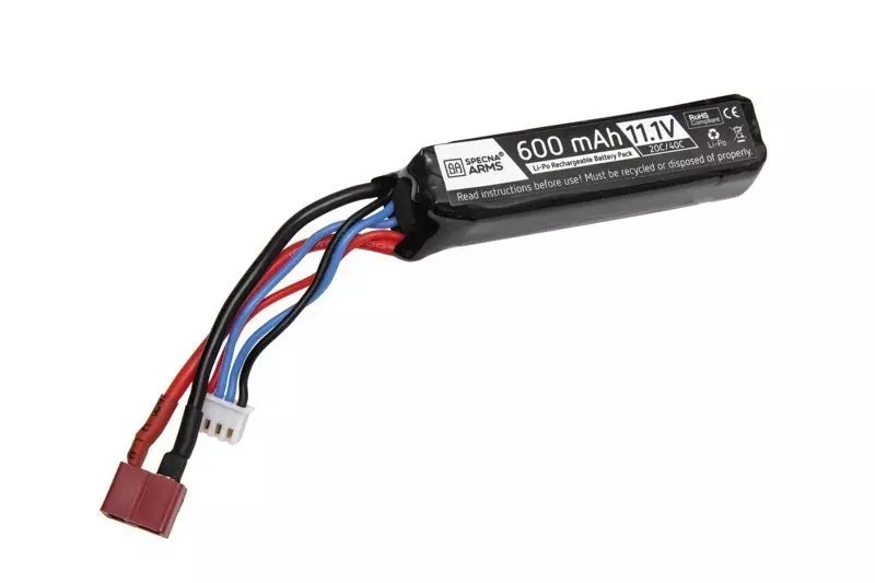 [SPE-06-028188] LiPo 11.1V 600mAh 20/40C batterij voor PDW - T-Connect (Deans)