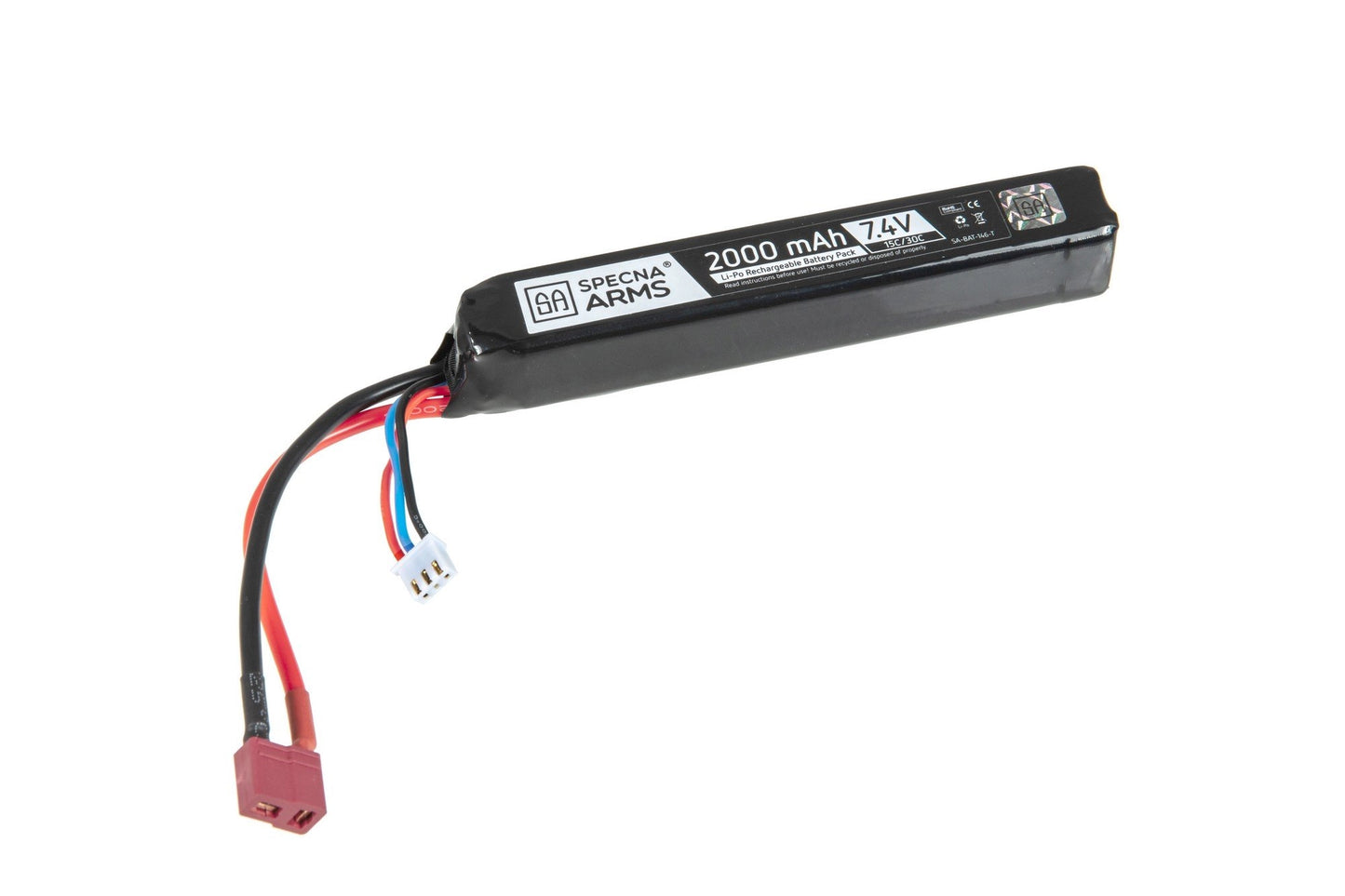 [SPE-06-024614] LiPo 7,4V 2000mAh 15/30C batterij - T-Connect (Deans)
