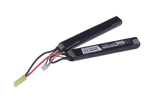 [SPE-06-022020] LiPo 7,4V 2000mAh 15/30C batterij - vlinderconfiguratie