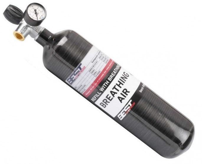 Fles Schietsport Carbon Met Kraan Met Manometer 6,8 Liter 300Bar